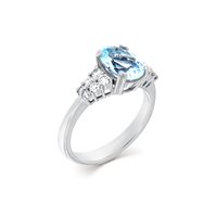 Anello Roman Gioielli Donna in Oro bianco Acquamarina 1.56 Ct AN.ACQ-J-4 - AN.ACQ-J-4